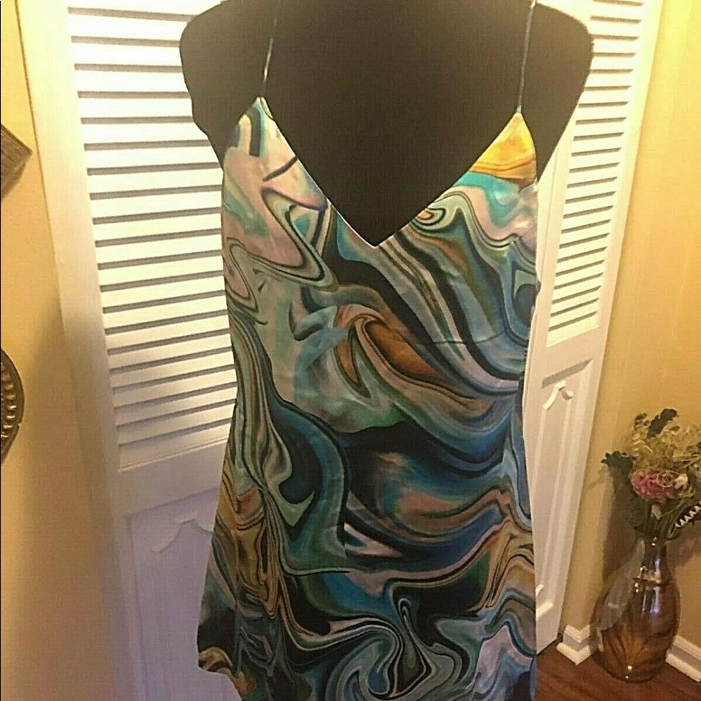 Kendall & Kylie Polyester V-Neck/Back Dress NWT S